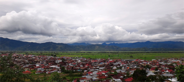 pemandangan kota Sungai Penuh dari kantor Walikota