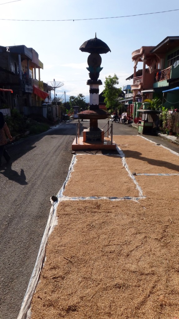 manfaat - karena tidak banyak kendaaraan melintas area ini sering digunakan penduduk untuk menjemur padi atau kopi