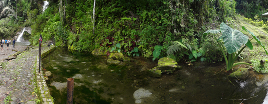 sendang kecil di tepi air terjun