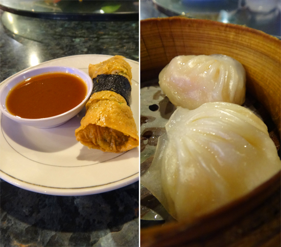 lumpa kulit tahu (kiri) - dimsum (kanan)