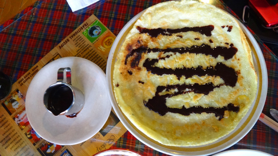 pancake dan coklat masak 