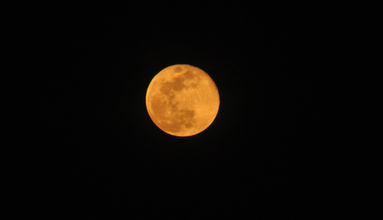 Full Moon - bulan merah di atas kota Dili