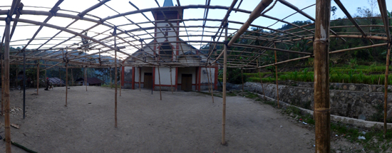 Gereja di komplek Paroki Wolofea