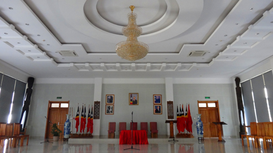 kesederhanaan ruang protokoler Palacio Presidencial Timor Leste
