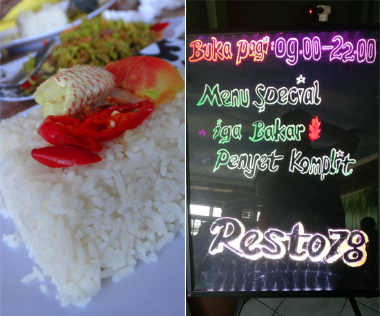 ikan kuah asam di atas nasi