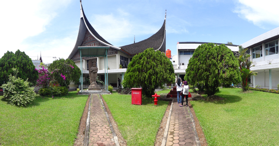 taman di belakang rumah gadang