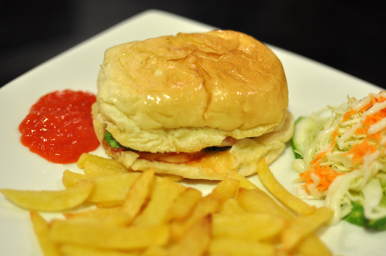 beef burger + french fries beef burger + french fries