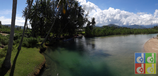 Muara kecil di tepi pantai Batu Kalang
