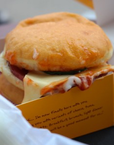 mini burger with melting chesse