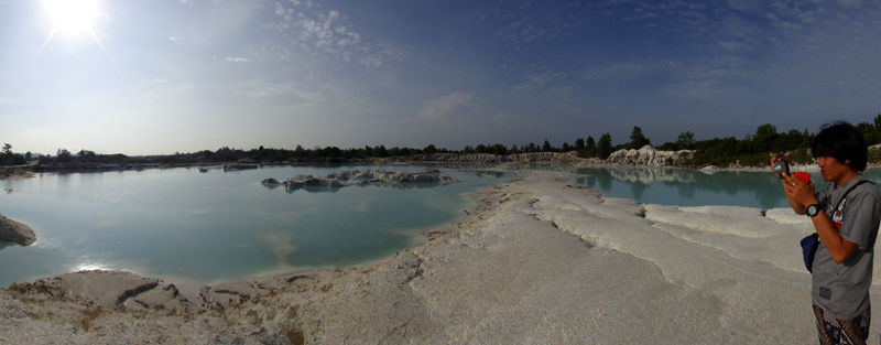 bekas tambang Kaolin menjadi objek wisata - Pulau Belitung