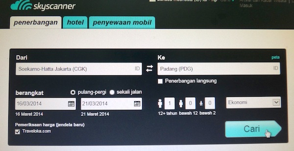 memesan kendaraan melalui web skyscanner memudahkan perjalanan anda