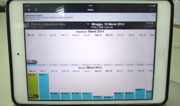 aplikasi skyscanner di ipod memudahkan pemesanan tiket dengan pilihan harga 