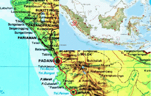 rute dari Padang menuju Painan, ibukota Kabupaten Pesisir Selatan