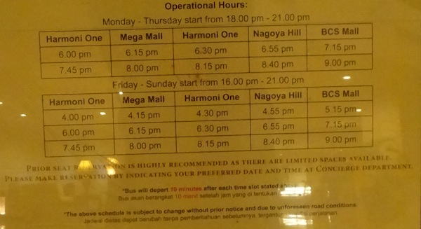 jadwal transportasi gratis 