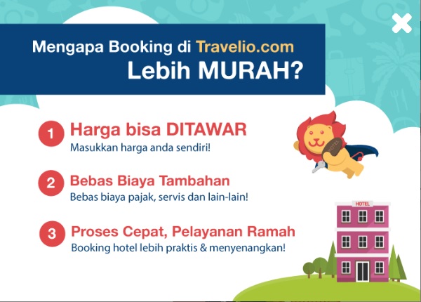 keuntungan memesan hotel di Travelio