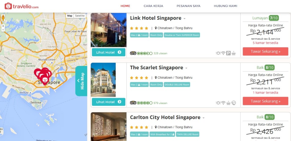 plihan jatuh ke Hotel Scarlet di China Town