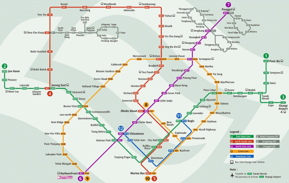 peta MRT Singapura 