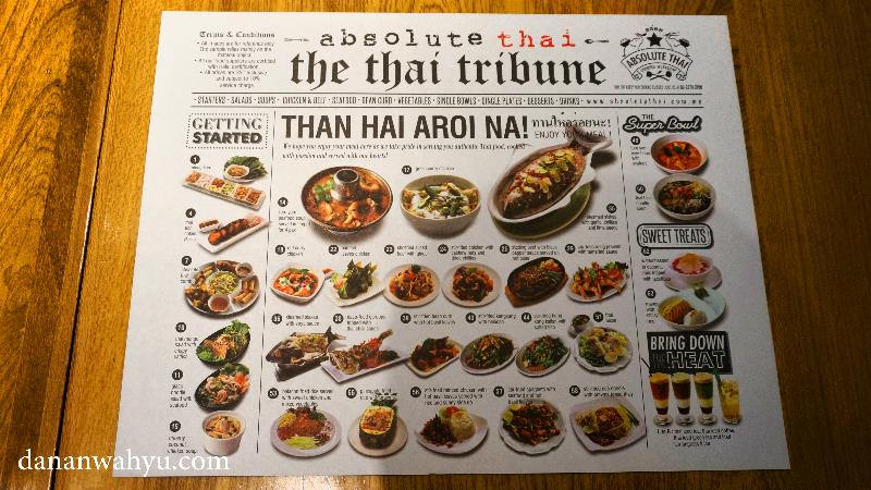 Menu di Absolute Thai 