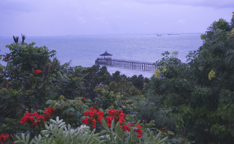 Memandang jeti Turi Beach dari balkon kamar 