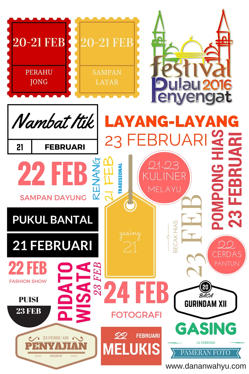 Kegiatan Festival Pulau Penyengat 2016 (jadwal dapat berubah)