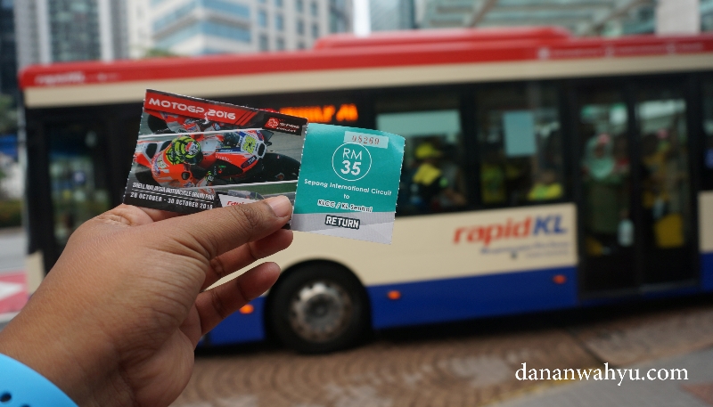tiket bis KL Sentral - Sepang pulang pergi 35 RM