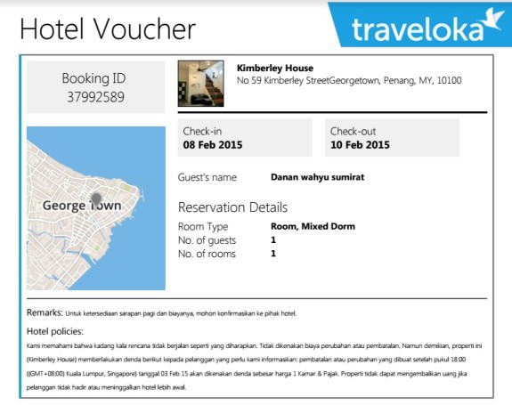 Cukup pesan dua malam saja dulu, malam lainnya pindah hotel 