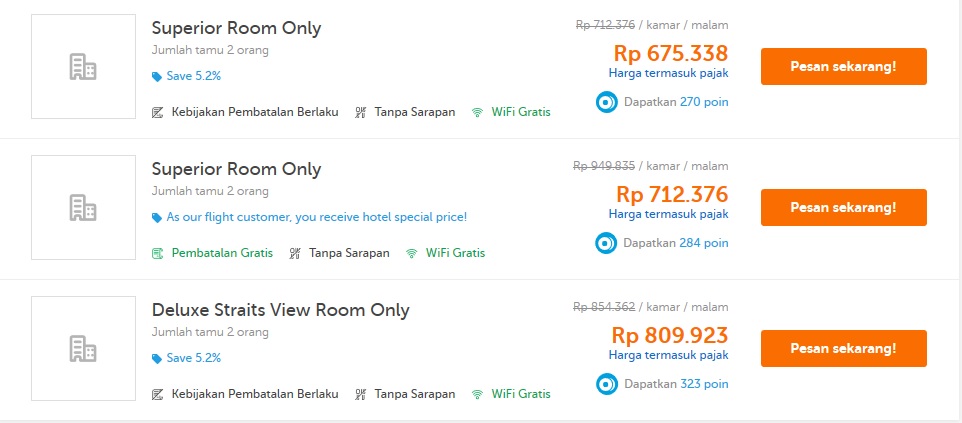 Memesan kamar di Thistle Hotel Johor Bahru 