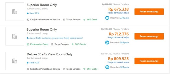 Memesan kamar di Thistle Hotel Johor Bahru