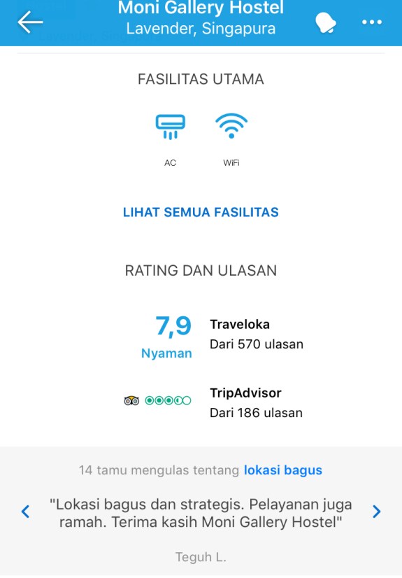 Rating 7,9 di Traveloka, bagus kan? 