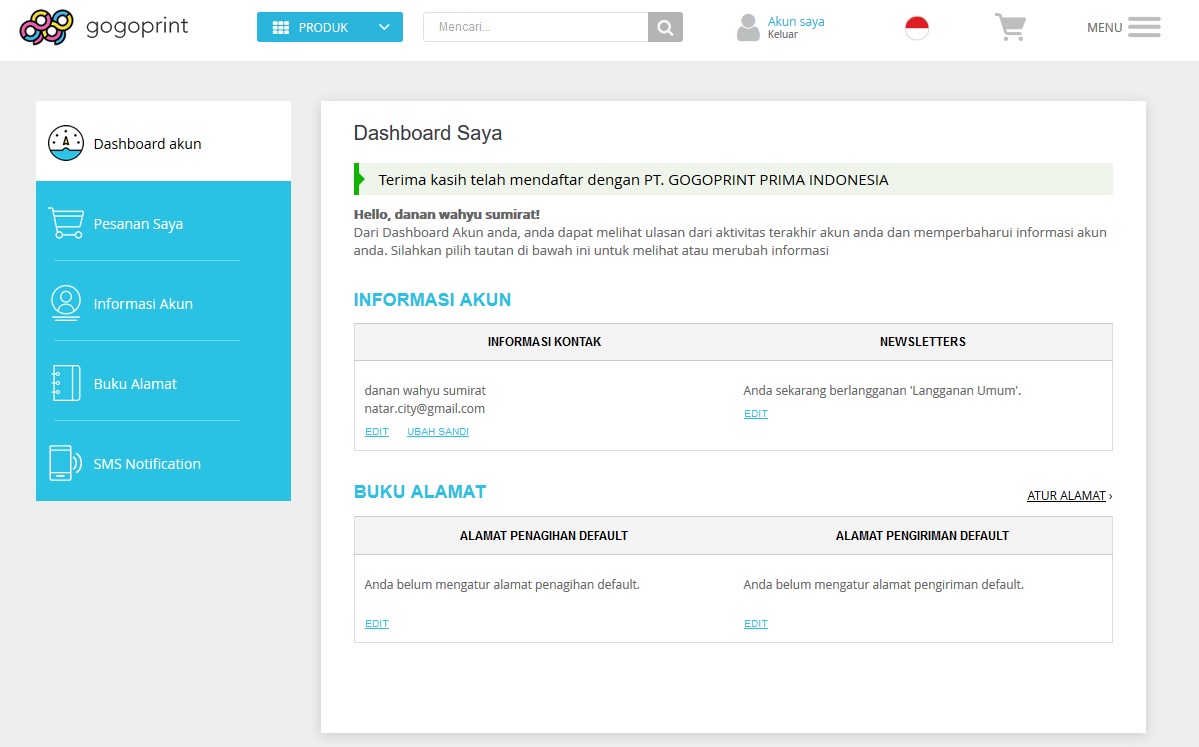 Jika sudah membuat akun dan terverifikasi bisa melengkapi data berikut.