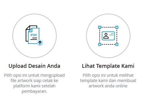 Jika memiliki desain sendiri dapat diunggah dalam format pdf